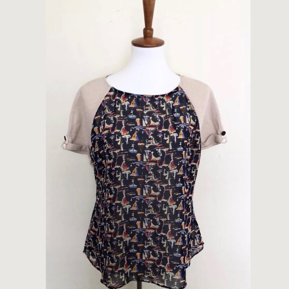 Anthropologie Nick and Mo Sailboat Top Medium
